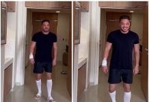 Wesley Safadão aparece andando em vídeo, dias após cirurgia para retirada de hérnia