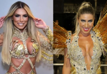 Tati Minerato se estranha com Erika Schneider durante ensaio