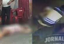 Jovem é assassinada a tiros na porta de mercadinho; vídeo mostra crime