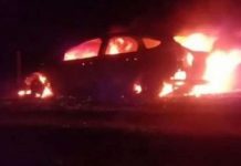 Carro totalmente incendiado é encontrado na Cooperativa de 1º Núcleo em Penedo