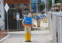 Espaços públicos de Arapiraca são higienizados contra o novo coronavírus