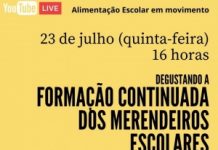 Setor de Nutrição fará live sobre formação de merendeiros