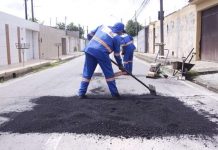 Infraestrutura utiliza 90 toneladas de asfalto para operação tapa-buraco