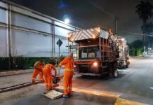 SETRAND inicia sinalização das vias asfaltadas em Palmeira com apoio da Prefeitura